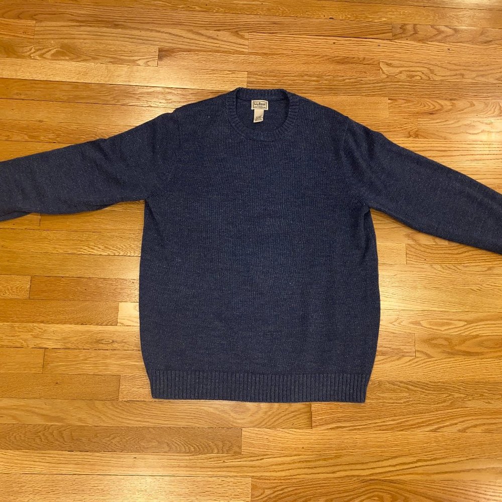 L.L. Bean Knit Darker Blue Pullover Sweater - Size XL Tall